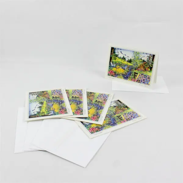 Set of 5 Diane Phalen Watercolors Sisters Sampler Blank Notecards Unused