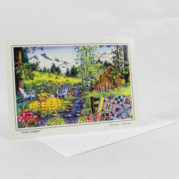 Set of 5 Diane Phalen Watercolors Sisters Sampler Blank Notecards Unused