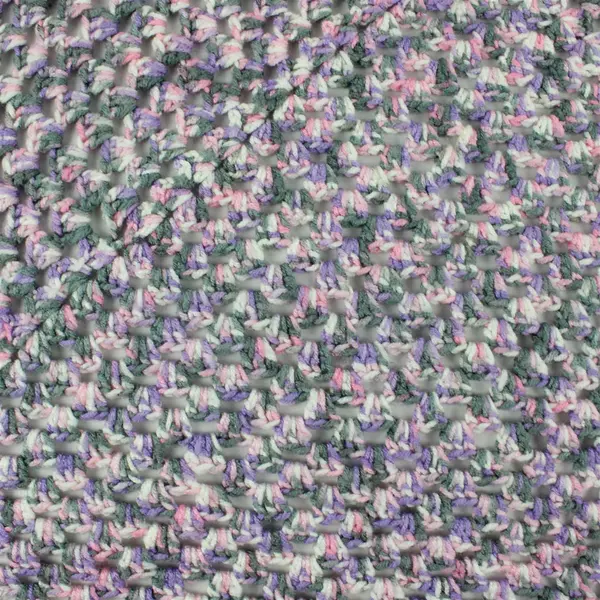 Handmade Pink and Purple Crocheted Throw Blanket Afghan 54" x 56"
