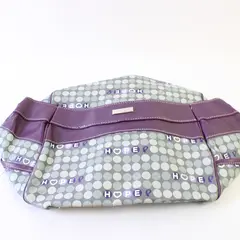 Miche Purple Gray Faux Leather Hope Print Bag Magnetic Closure