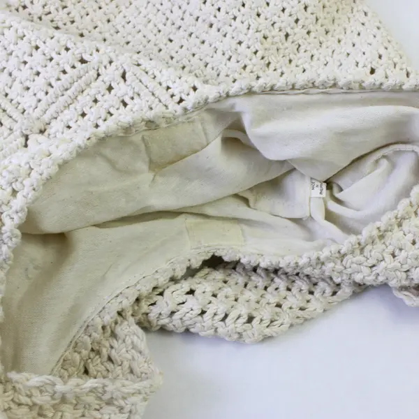 Women's Cream Crochet Shoulder Bag Lightweight Unbranded