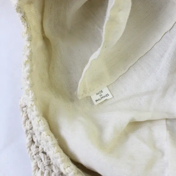Women's Cream Crochet Shoulder Bag Lightweight Unbranded