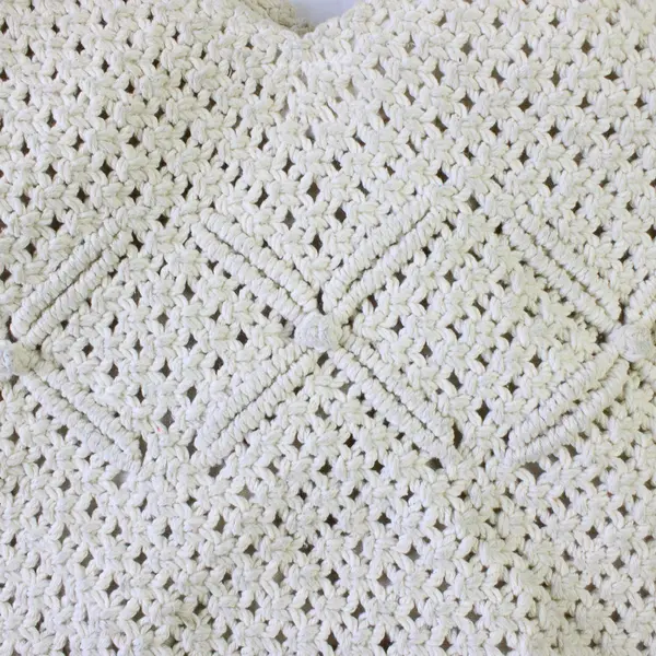 Women's Cream Crochet Shoulder Bag Lightweight Unbranded