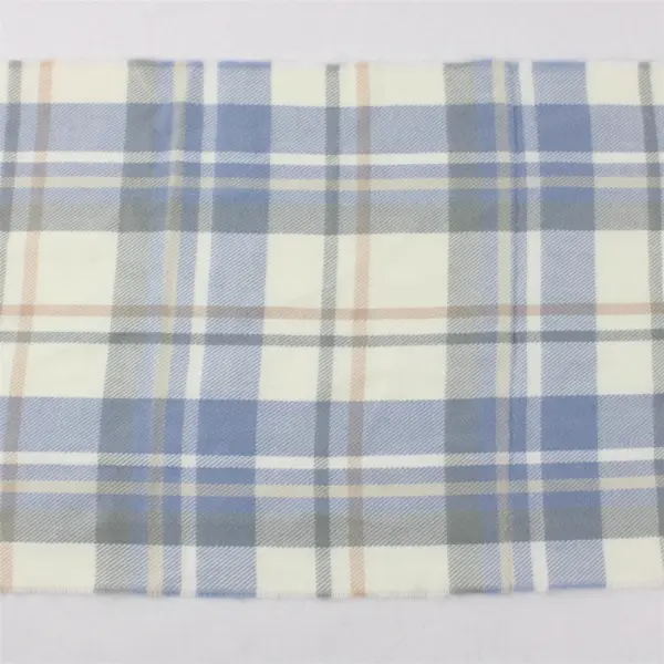 Softer Than Cashmere D&Y Blue/White Plaid Scarf 100% Acrylic 13" x 66"