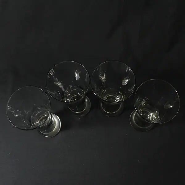 Set of 4 Libbey Glass Pilsner Beer Glasses 8"