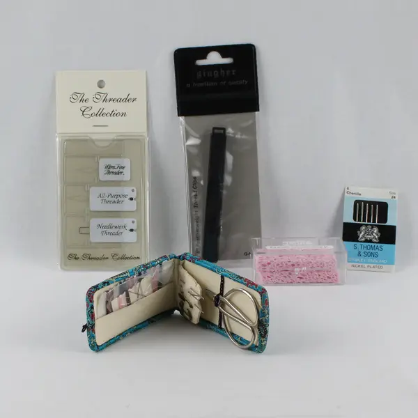 Lot of Assorted Embroidery Sewing Tools Needles Thread Clips Threaders