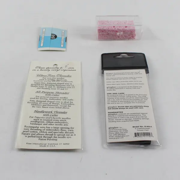 Lot of Assorted Embroidery Sewing Tools Needles Thread Clips Threaders
