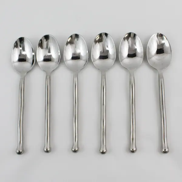 Lot of 6 Gourmet Settings Exotique Platinum Pattern 18/10 SS Oval Soup Spoons 8"