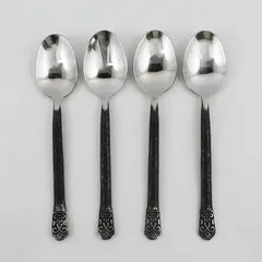 Lot of 4 Gourmet Settings Avalon Barcelona Pattern 18/10 SS Oval Soup Spoons 8"