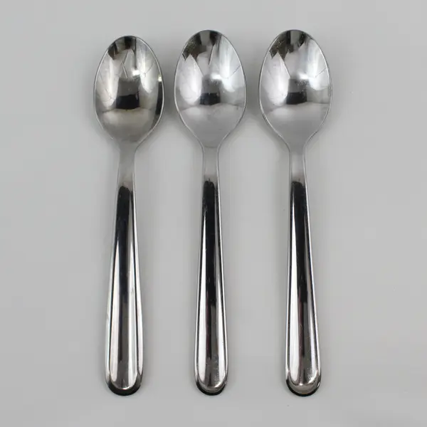 Lot Of 3 Gourmet Settings Diva Pattern 18/0 Stainless Steel Oval Soup Spoons 8"