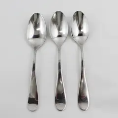 Lot of 3 Gourmet Settings Alto Pattern 18/10 SS Oval-Shaped Soup Spoons 8.25"