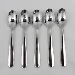 Lot of 5 Gourmet Settings Cabaret Pattern 18/C SS Oval Soup Spoons 8.25"