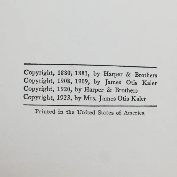 Antique Book Toby Tyler or 10 Weeks with a Circus James Otis 1923 HC Good