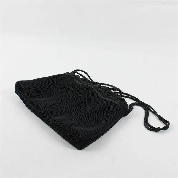 Vintage La Regale Ltd Black Ruffle Detail Small Shoulder Purse 9.5"x7"