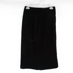 Vintage 80's Scott McClintock Women's Size 8 Black Velvet Midi Pencil Skirt 