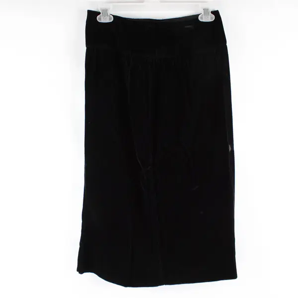 Vintage 80's Scott McClintock Women's Size 8 Black Velvet Midi Pencil Skirt 