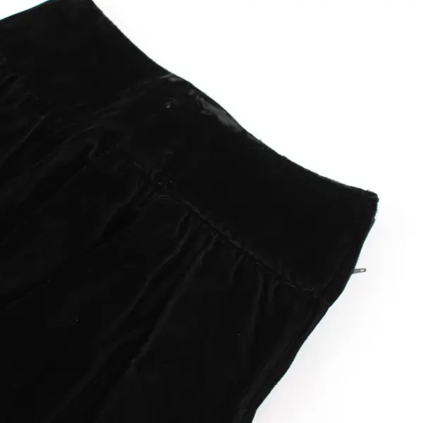 Vintage 80's Scott McClintock Women's Size 8 Black Velvet Midi Pencil Skirt 