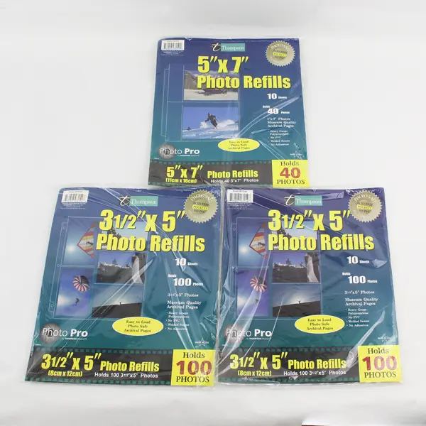 Lot of 3 Thompson Photo Pro Refill Packages New Sealed for 5" x 7" &  3.5" x 5" 