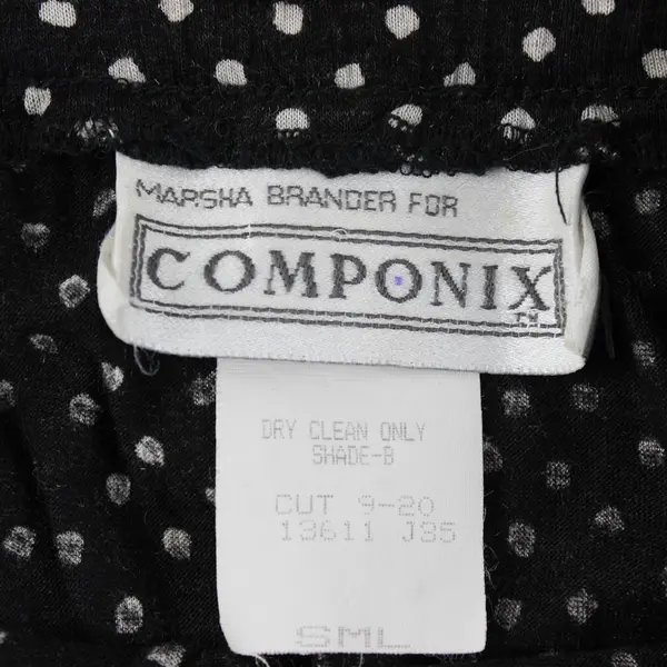 VTG Marsha Brander Componix Women's S Black & White Maxi Skirt