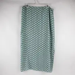 Y2K Caslon Women's M Petite Blue Floral 100% Silk Maxi Skirt