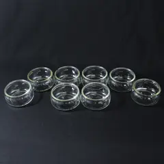 Lot of 8 Clear Glass Creme Brulee Jars