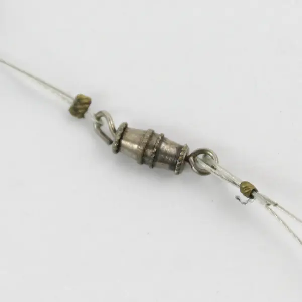 Silver-Tone Glass Beaded Station Necklace Choker 14"