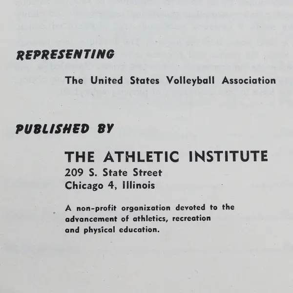 Vintage 1950's How To Improve Your Volleyball From The Athletic Institute PB