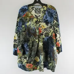 Liz & Me Multicolor Floral Print Sequin 3/4-Sleeve Top Women's 4X