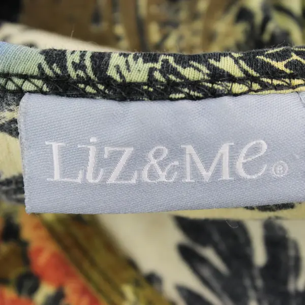 Liz & Me Multicolor Floral Print Sequin 3/4-Sleeve Top Women's 4X