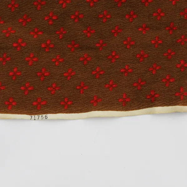 Handmade Retro Yellow Brown Floral Pattern Maxi Skirt Women's Medium