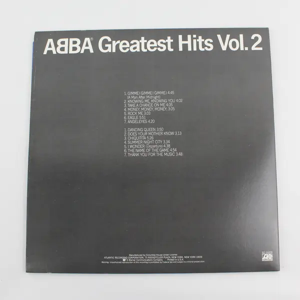  Abba Greatest Hits Volume 2 12" Vinyl Record