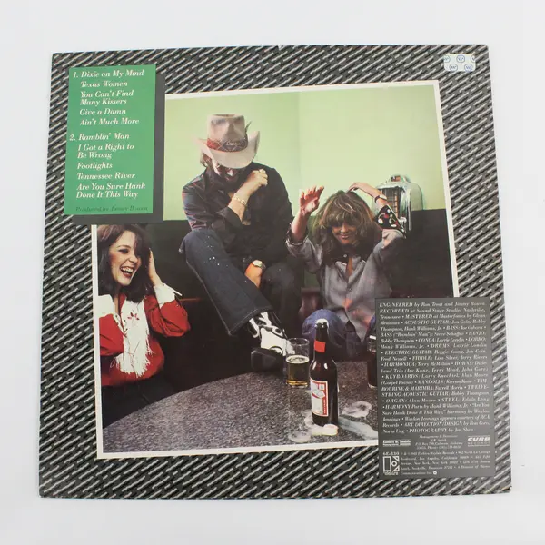 Hank Williams, Jr. – Rowdy 12" Vinyl Record