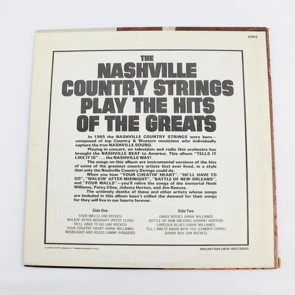 The Nashville Country Strings Instrumental Hits 12" Vinyl Record