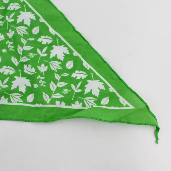 The Nature Conservancy Leaf Print Green Triangle Bandana Headscarf
