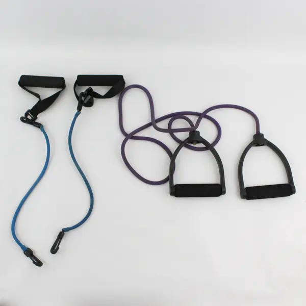 Lot of 2 Resistance Bands with Handles Home Workout Fitness