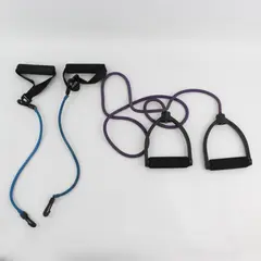 Lot of 2 Resistance Bands with Handles Home Workout Fitness