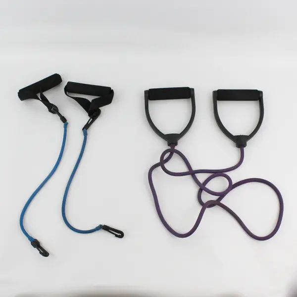 Lot of 2 Resistance Bands with Handles Home Workout Fitness