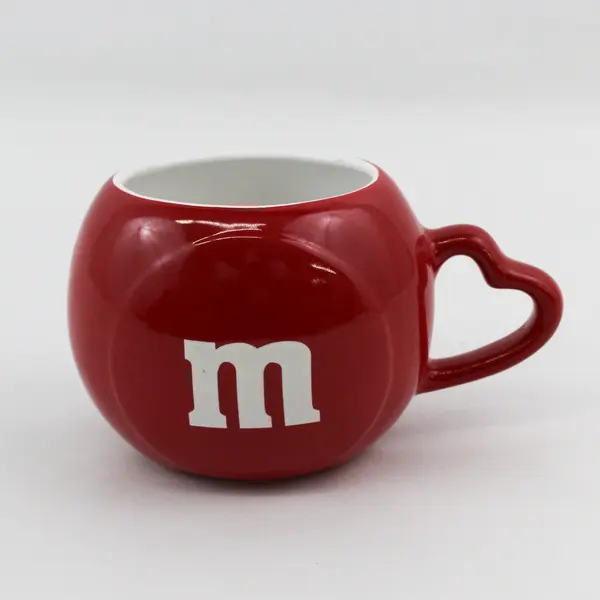 Teleflora M&M's Red Heart Handle Ceramic Coffee Mug