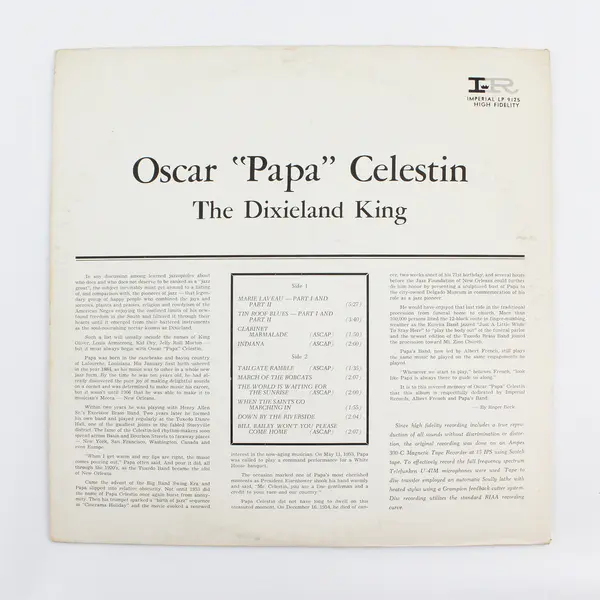Oscar "Papa" Celestin  The Dixieland King 12" Vinyl Record