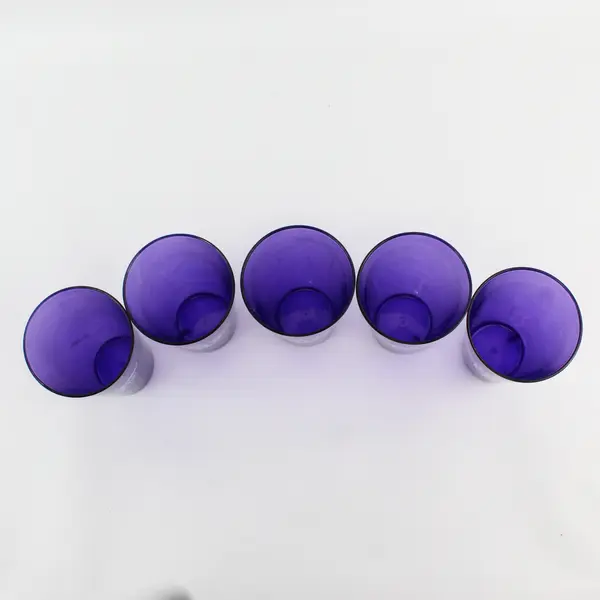 Lot of 5 Phoenix Suns Purple Plastic Drinking Glasses Tumblers