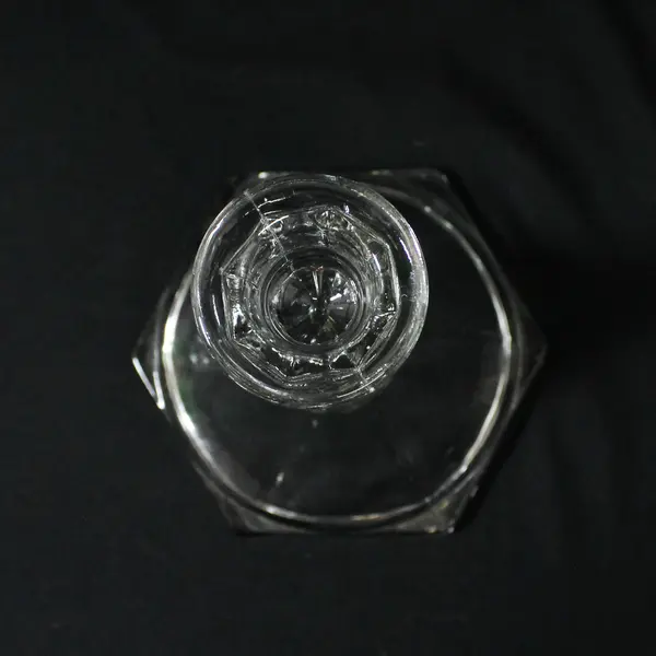 HOMCO Clear Glass Pedestal Candlestick Holder 6"