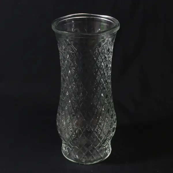CFG Clear Faceted Glass Vase 9-1/4 in Tall