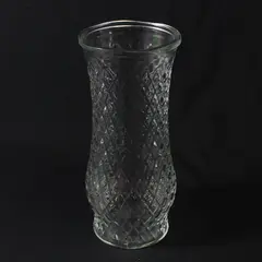 CFG Clear Faceted Glass Vase 9-1/4 in Tall