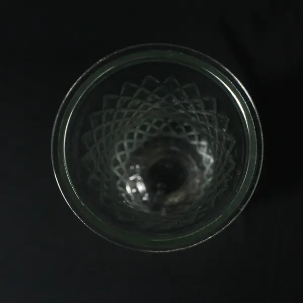CFG Clear Faceted Glass Vase 9-1/4 in Tall