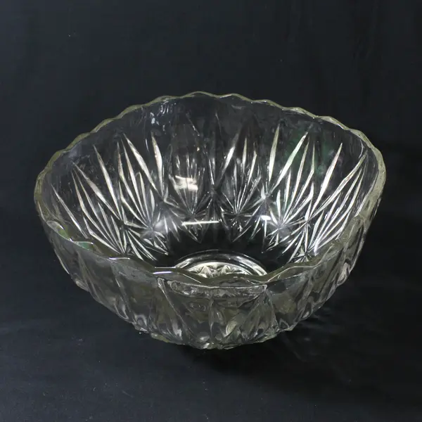 Hazel Atlas Williamsport Clear Square 23 Pc Punch Bowl Set