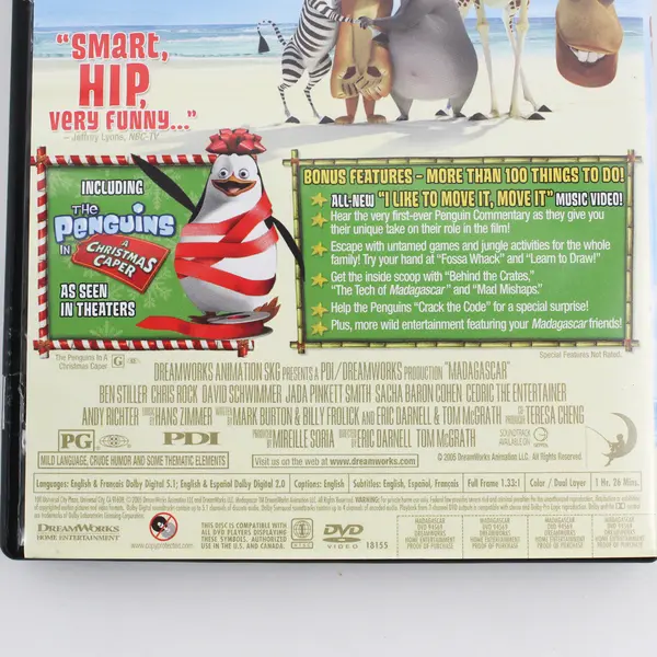 Madagascar (DVD, 1 Disc, Fullscreen, Eric Darnell/Tom McGrath, 2005, DreamWorks)