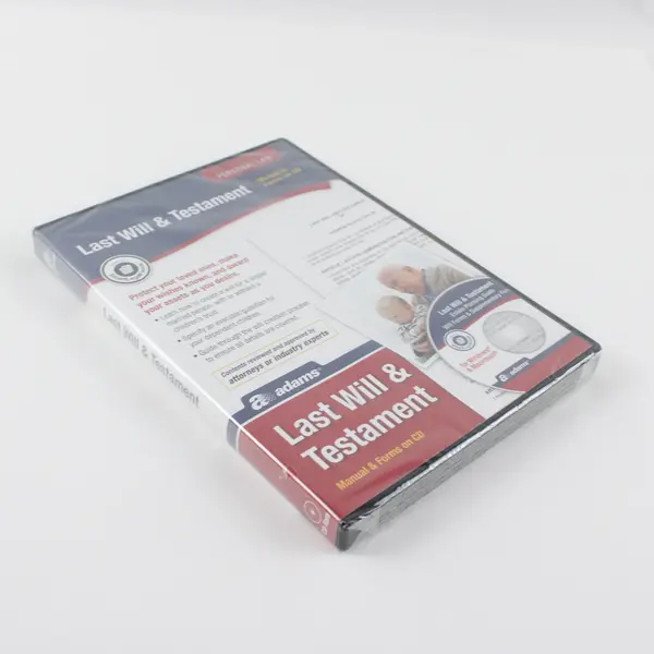 Adams Last Will & Testament Software Manual & Forms on CD 2016 New Sealed