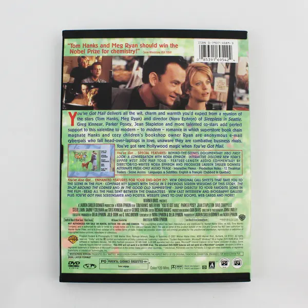 You've Got Mail (DVD, 1 Disc, Nora Ephron, 1998, Warner Bros, Romance Comedy)