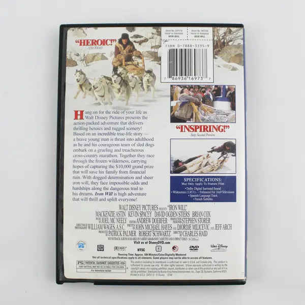 Iron Will Directed By Charles Haid (DVD, 1 Disc, 1994, Disney, Drama/Historical)