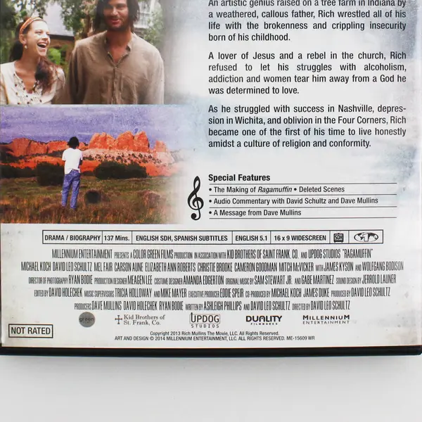 Ragamuffin (DVD, David Leo Schultz, 2014, Millennium Entertainment, Christian)